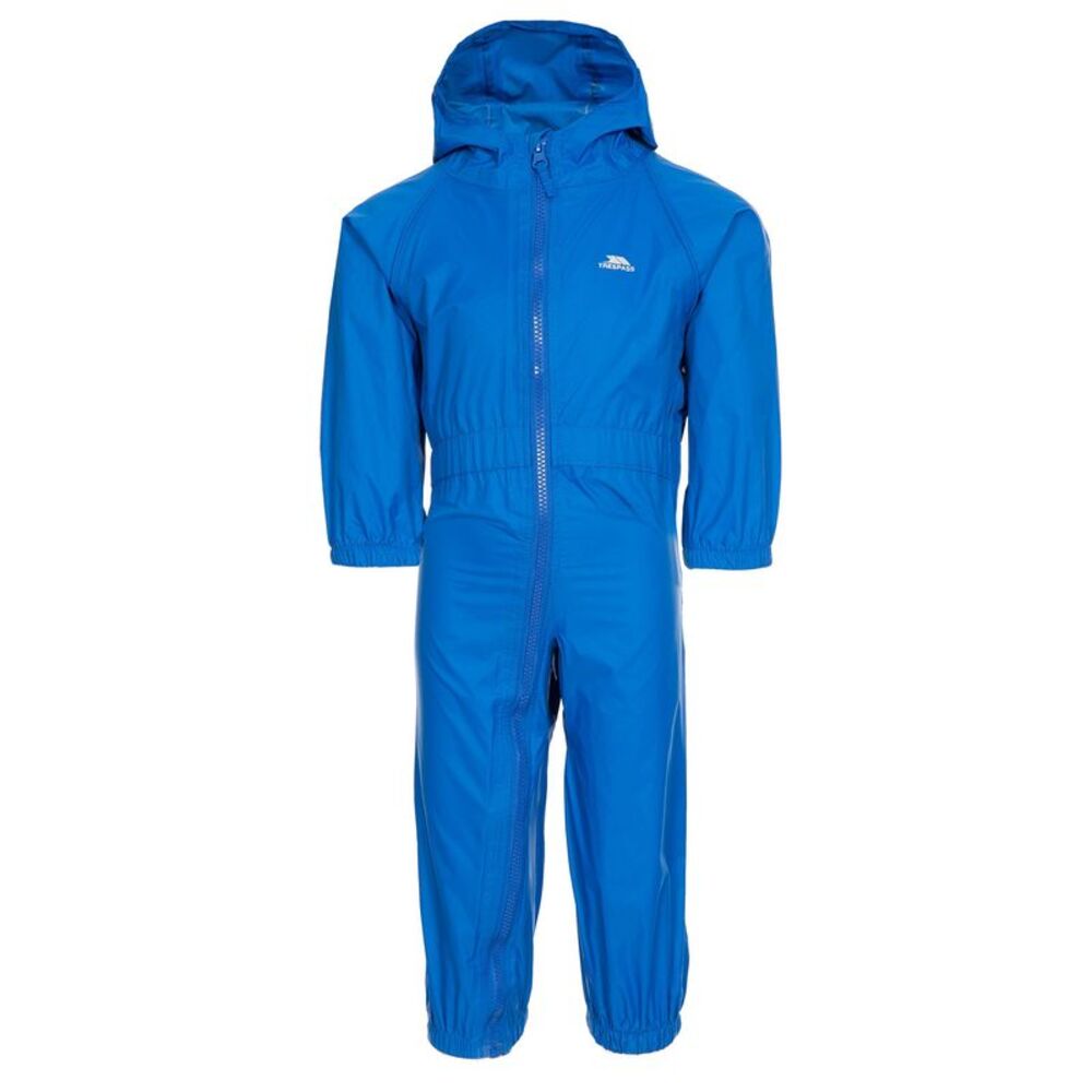 Trespass Little Kids Unisex Dripdrop Padded Waterproof Rain Suit / Cobalt